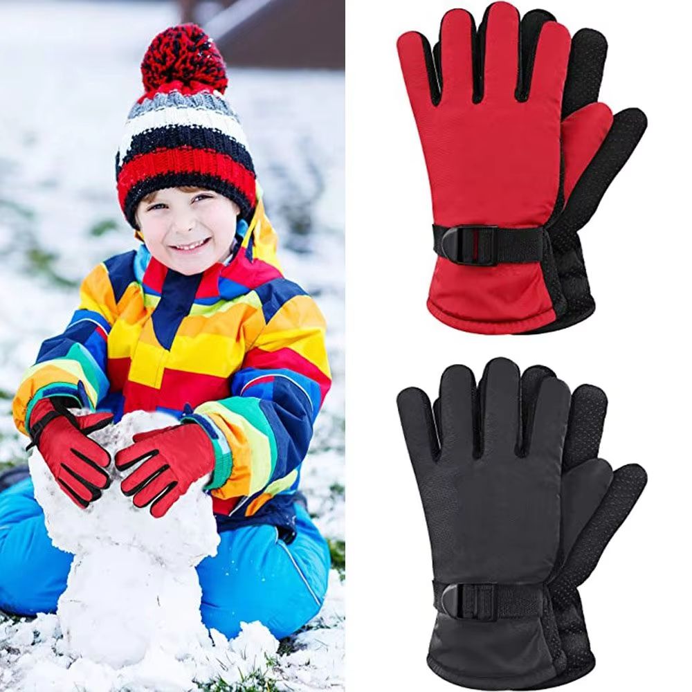 Winter ski gloves for Kids and Adults, Windproof Waterproof Thick Warm Snow Gloves for Skiing and Snowboarding