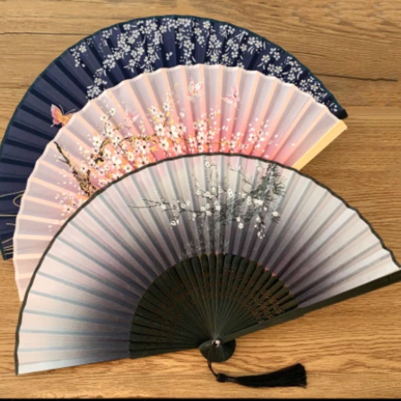 Retro Japanese Folding Fan – Elegant Japanese folding fan for Women, Dance & Home Decor