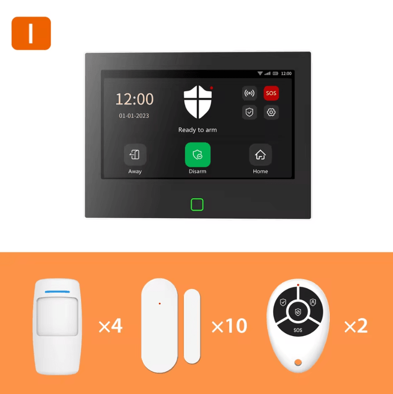 Smart Home Alarm System – 7 Inches Wireless Wi-Fi and 4G Security Protection Kit
