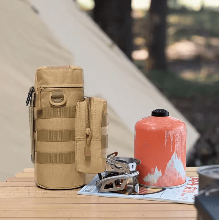 Tactical MOLLE Water Bottle Pouch Outdoor Kettle Carrier Waist Bag