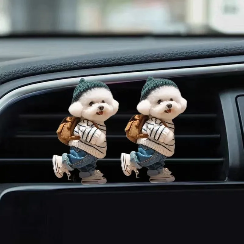 Cute cat acrylic car aromatherapy, long-lasting fragrance vent clip