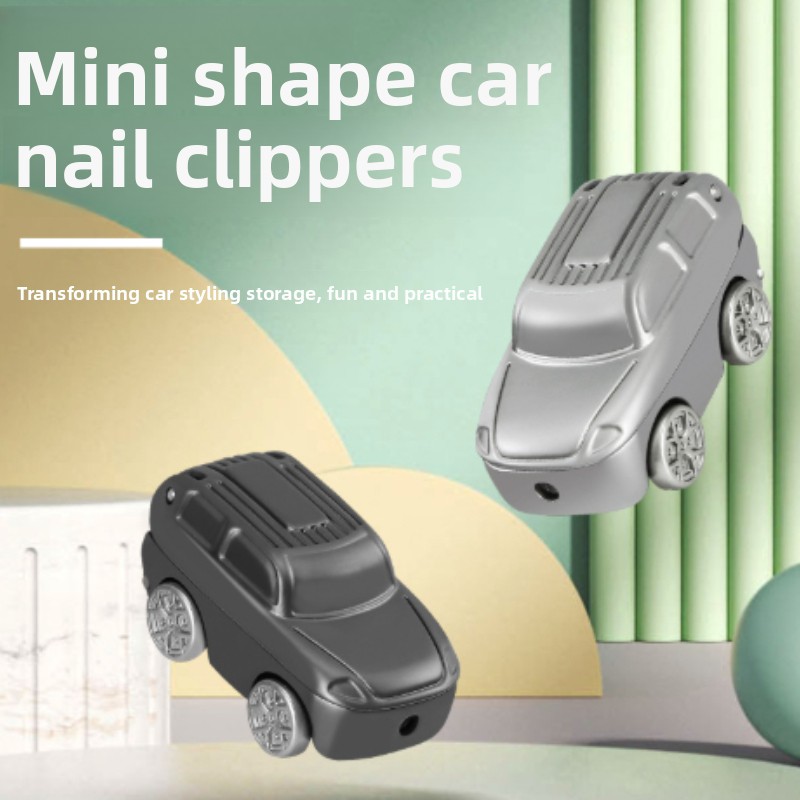Folding Car Model Mini Nail Clippers with Keychain, Rust-Proof & Durable Gift Idea