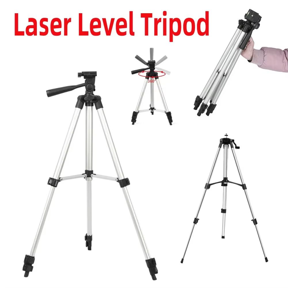 Adjustable Laser Level Tripod Stand with 5/8 Inch Adapter for Self Leveling Tools