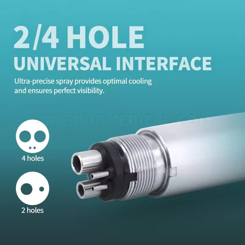 LED Dental High Speed Handpiece with Push Button and Triple Water Spray
