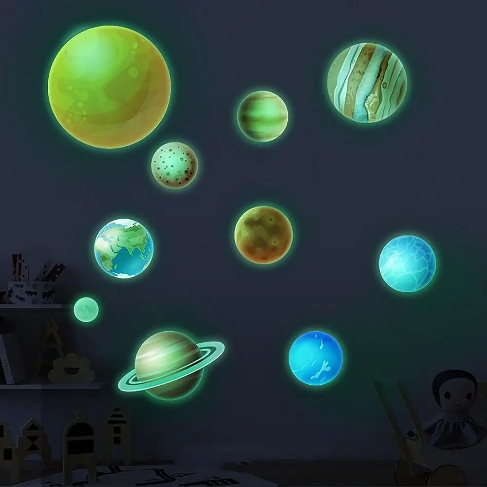 Glow in the Dark Stars and Planets Wall Stickers Set