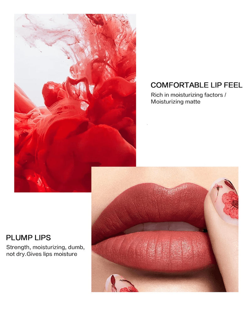 QIBEST Velvet Matte Liquid Lipstick Long Lasting Matte Lip Tint