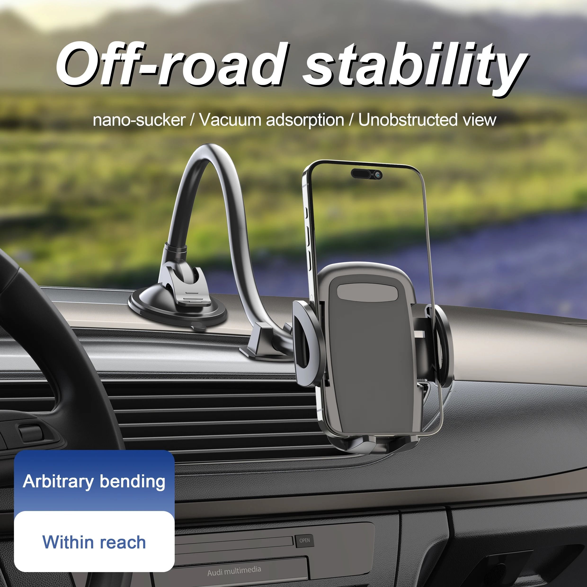 Car Phone Mount Holder with Long Arm