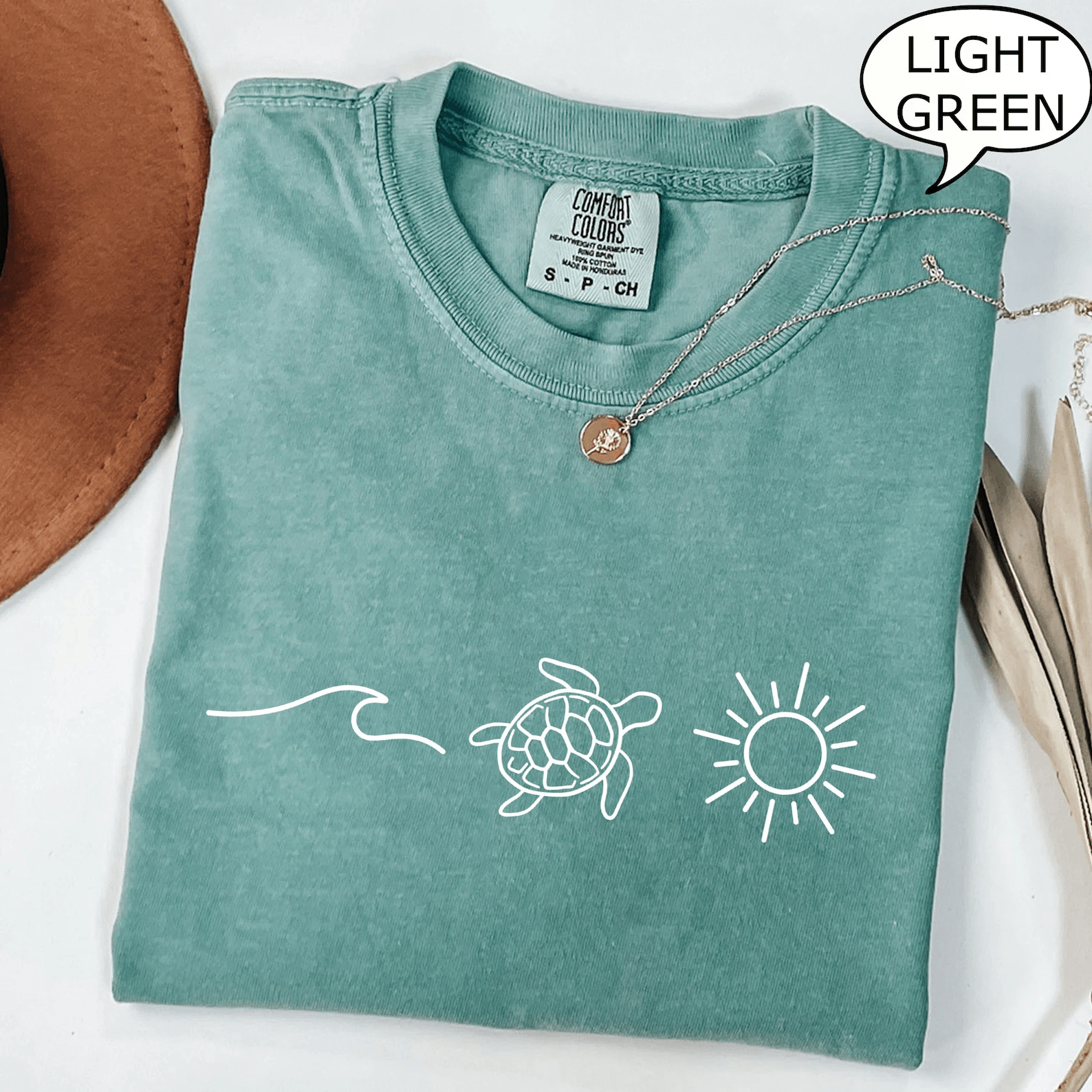 Ocean Turtle Sun Shirt Comfort Colors Beach Graphic Summer Tee