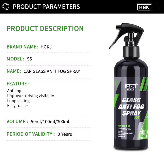 ClearShield Car Window Anti Fog Spray Rainproof Windshield Glass Treatment