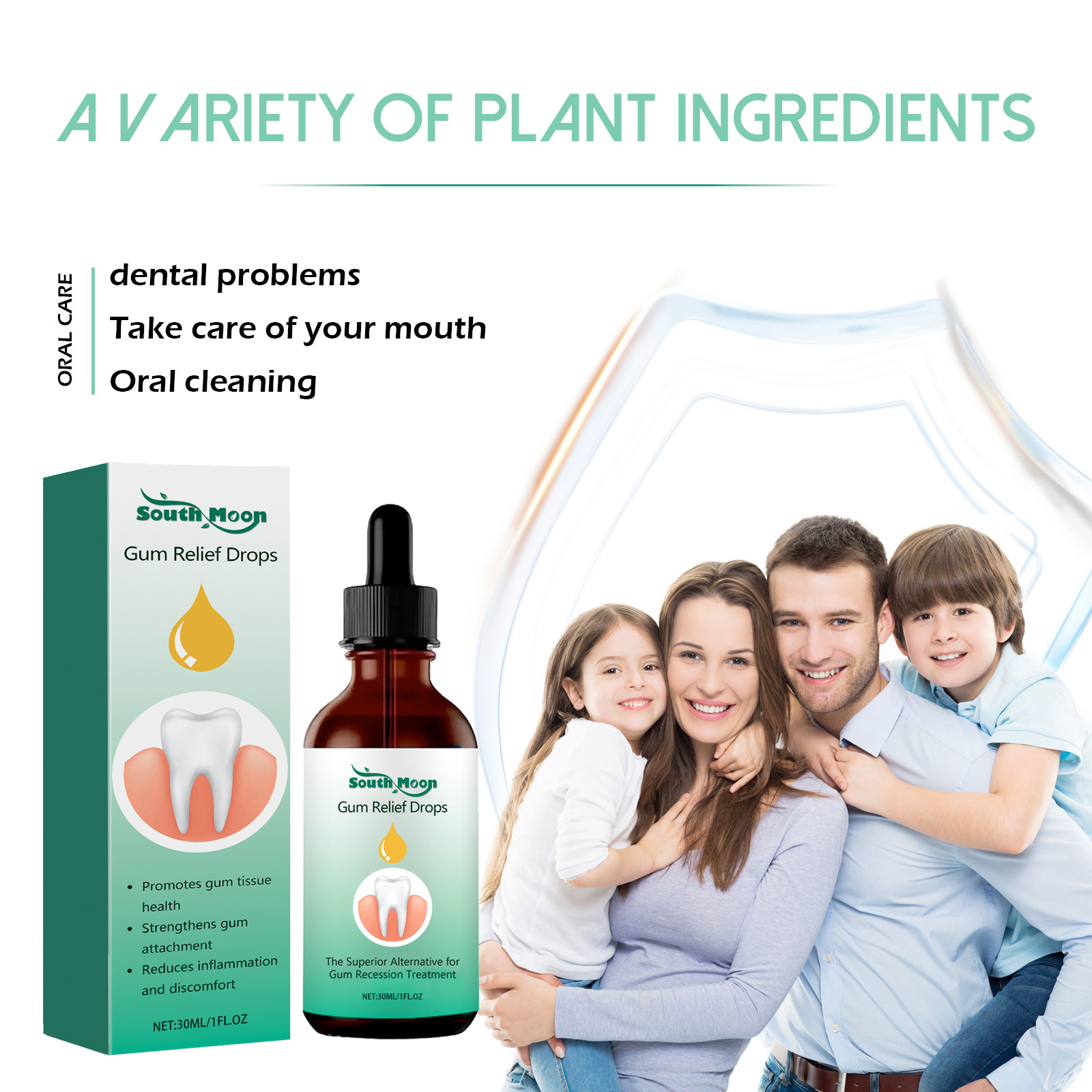 Advanced Gum Repair Serum Drops, Relieve Receding Gums, Gingival Swelling & Promote Oral Periodontal Hygiene, 30ml