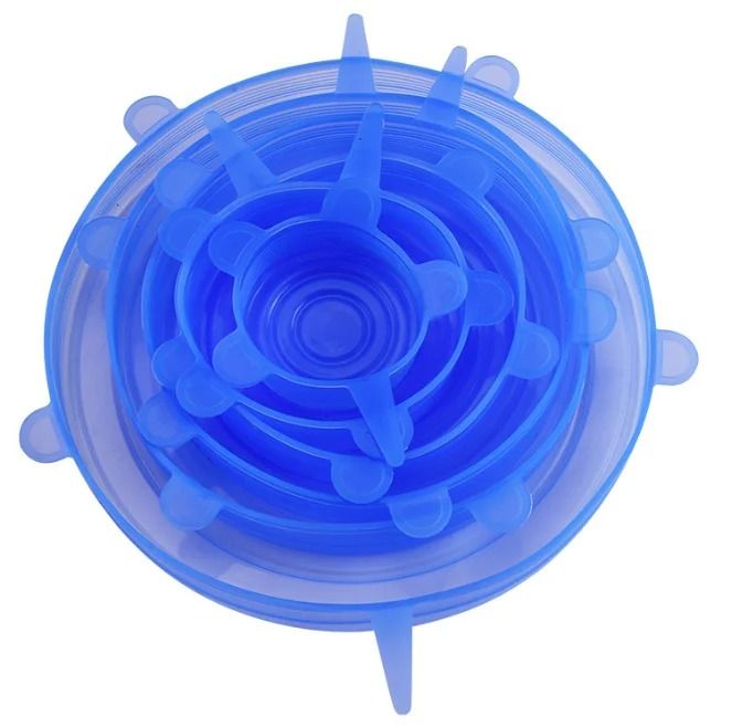 Reusable Silicone Stretch Lids Airtight Food Covers Universal Kitchen Set