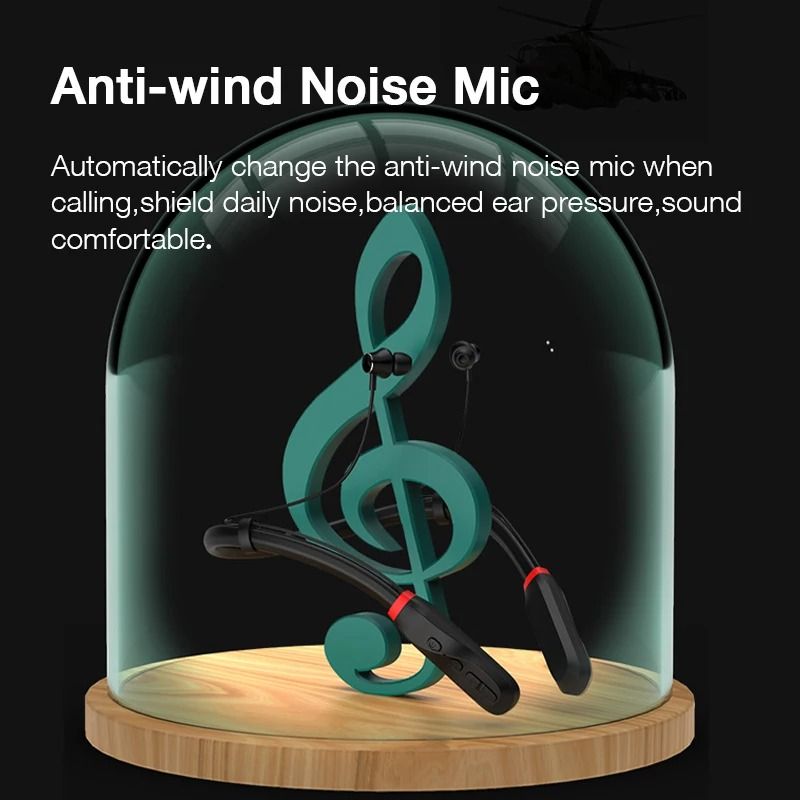 Eardeco 200 Hour Bluetooth Neckband Headphones with Bass and Mic
