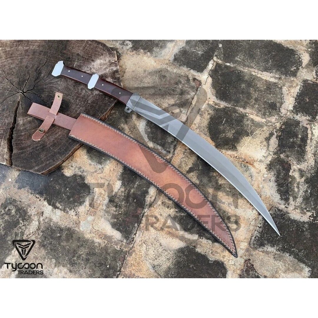 Moon Sword Full Tang Handmade Sword Carbon Steel Viking Sword Hunting Survival