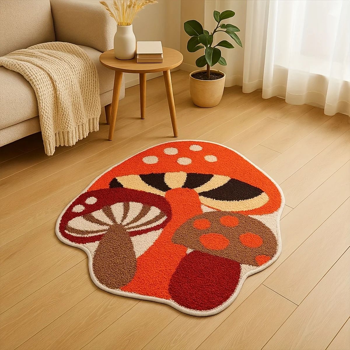 Nordic Style Mushroom Shaped Non Slip Floor Mat