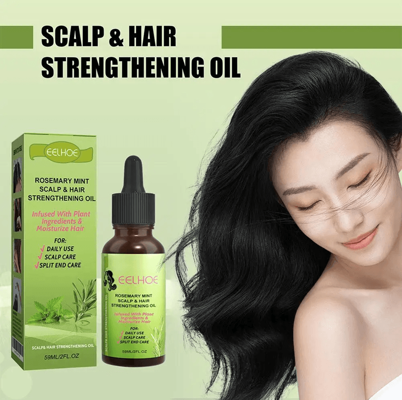 Batana Rosemary Mint Hair Oil with Biotin for Scalp Nourishment and Hair Strengthening