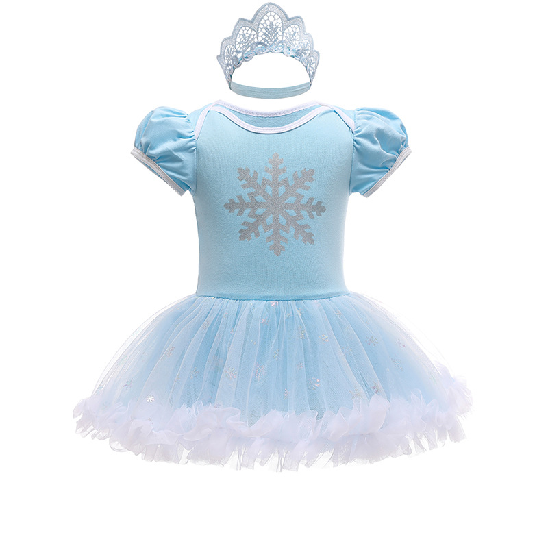 Baby Princess Outfit, Infant Tutu Dress, Snow Queen Romper, Birthday Costume