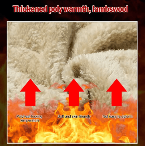 Mens Winter Plush Fleece Sweatpants Lambswool Thermal Waterproof Casual Pants