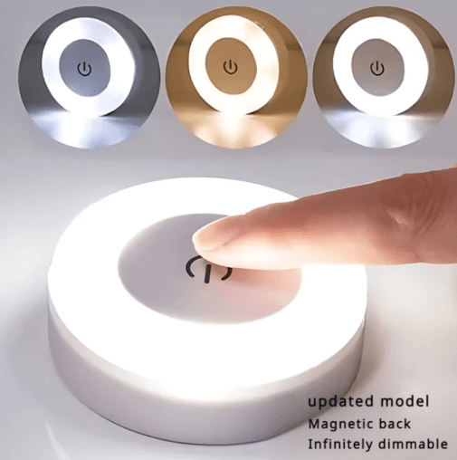 Portable LED Night Light – USB Rechargeable Bedside Ambient Lamp