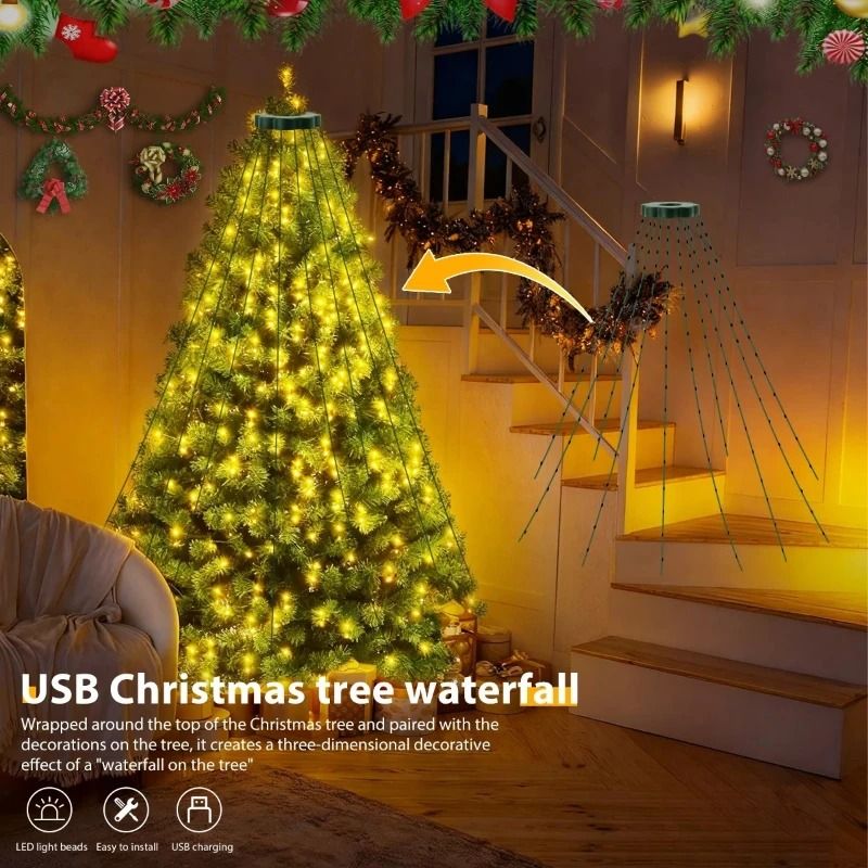 Waterfall Curtain Fairy String Lights