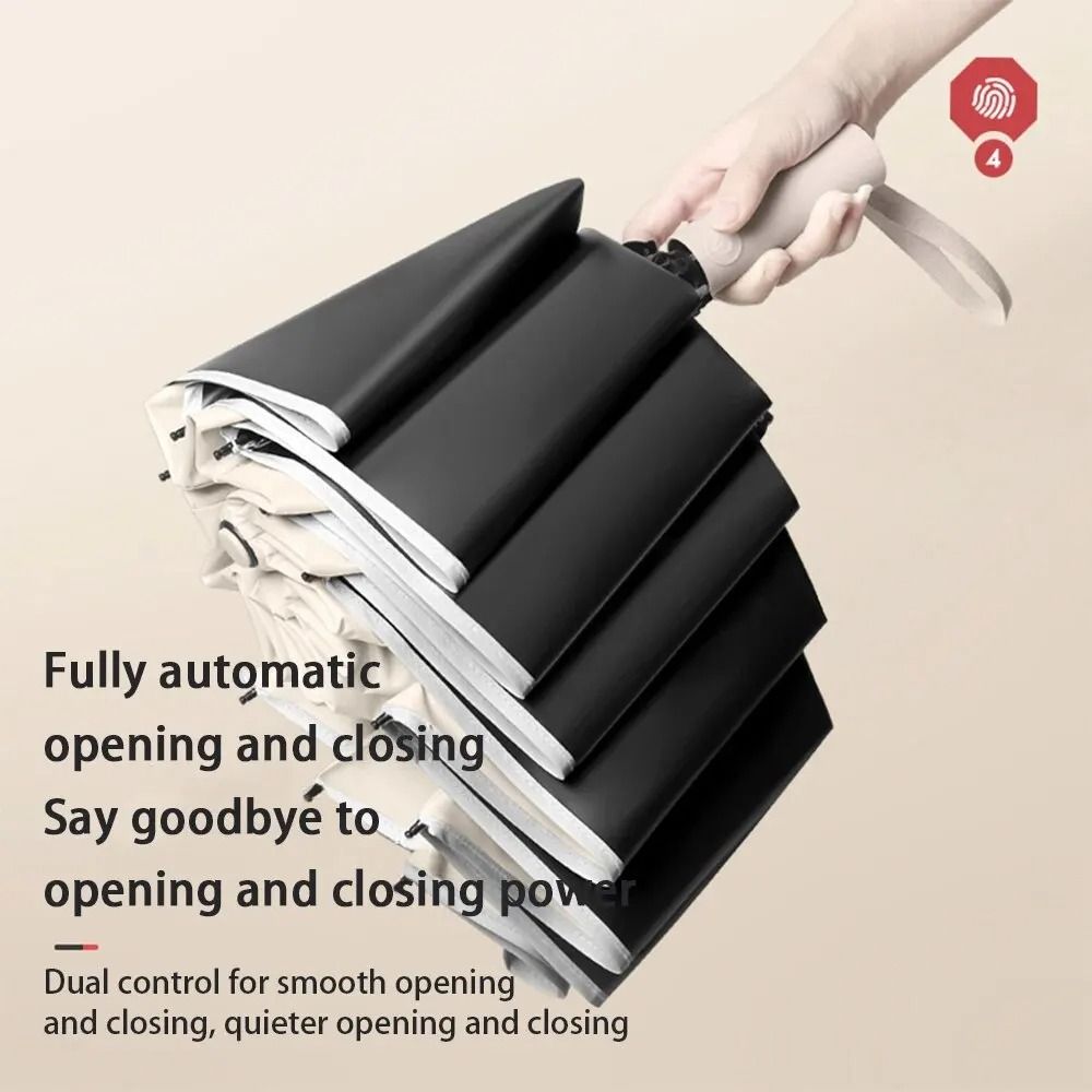 Reflective Reverse Folding Automatic Umbrella with UV Protection and Wind Resistant 20 Rib Frame
