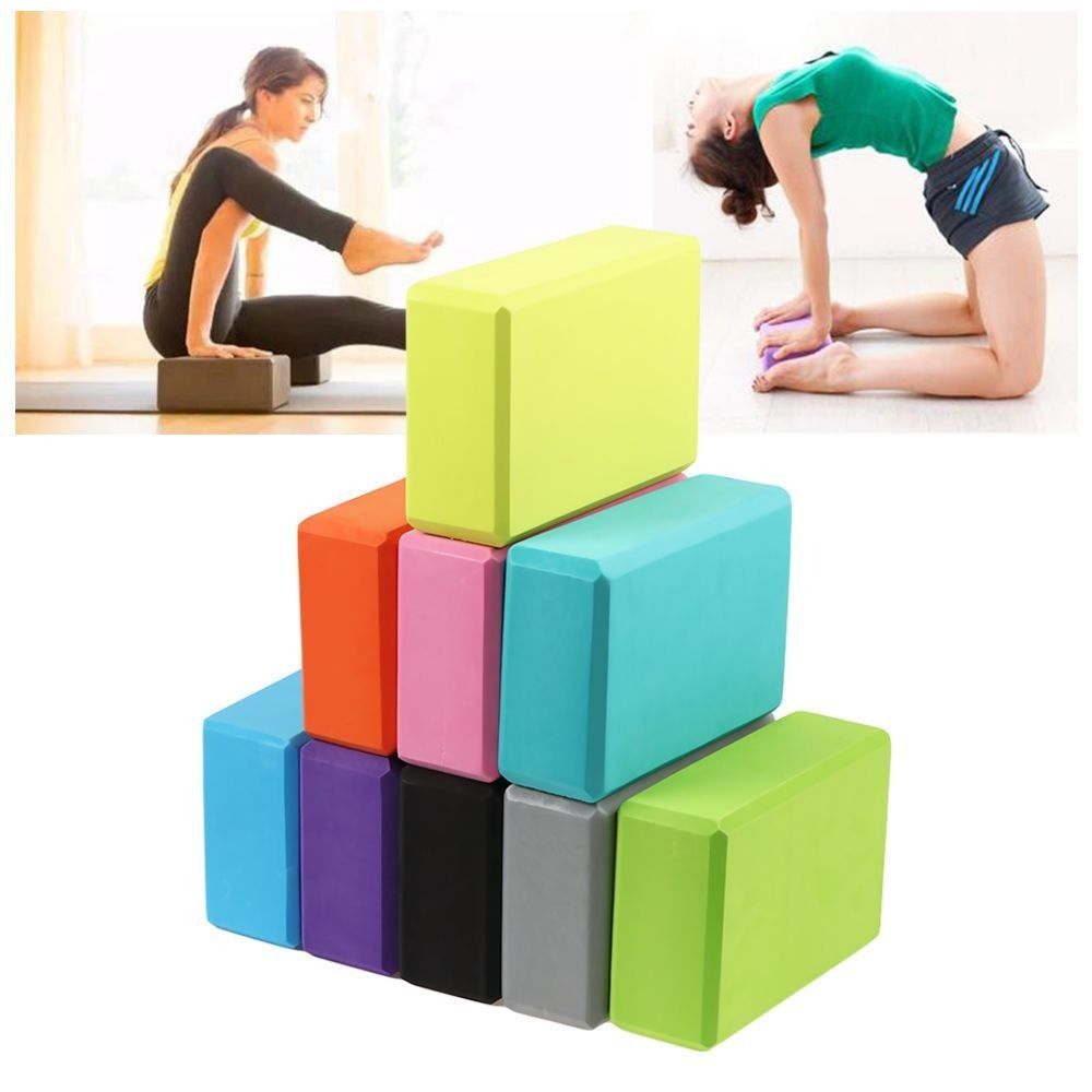 Non-Slip EVA Yoga Block Brick Foam for Body Shaping, Pilates, Stretching, Gym Training & Fitness Health Equipment