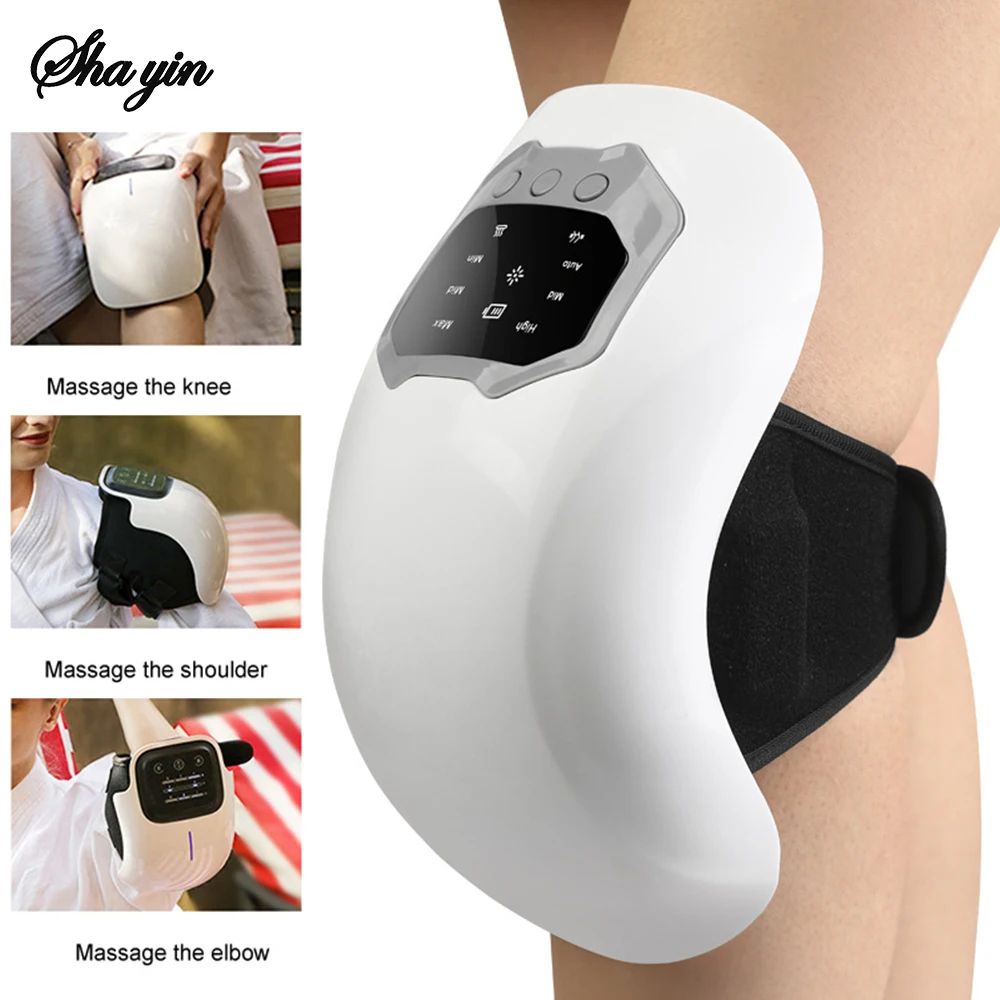 Wireless Smart Knee Massager with Air Pressure Kneading Vibration Heat for Knee Elbow Shoulder Pain Relief Therapy