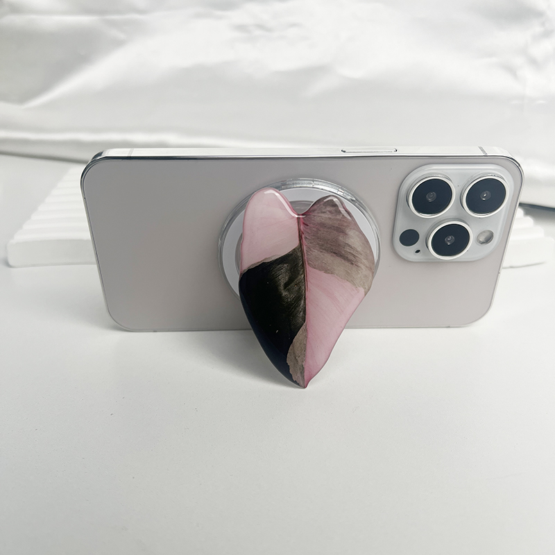Tropical Leaf Magsafe Phone Grip Holder, Safe Ring Expanding Stand for IPhone Mac Samsung Fashion Decoration
