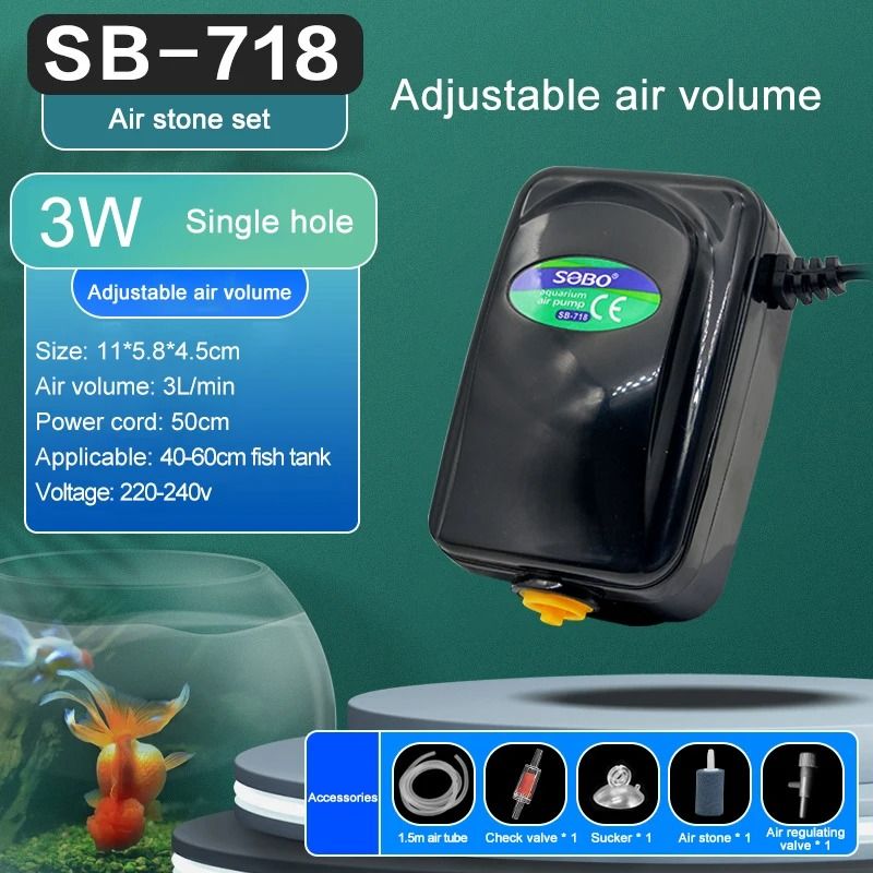Silent Aquarium Oxygen Air Pump with Adjustable Air Volume