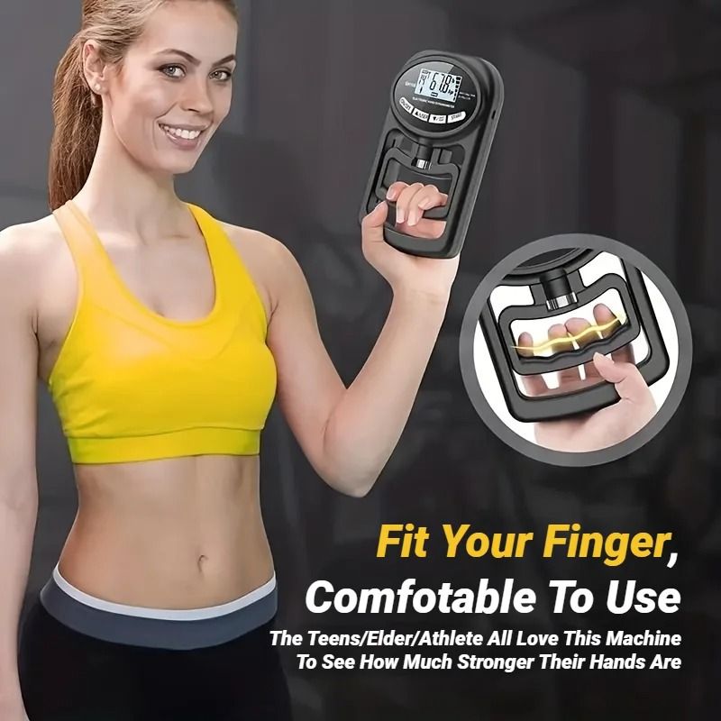 Digital Hand Dynamometer – 265lbs/120kg Precision Grip Strength Meter with LCD Screen