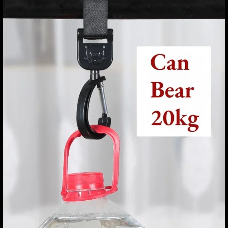 Baby Stroller Pram Hooks 360 Rotation Universal Bag Hanger Clip Set