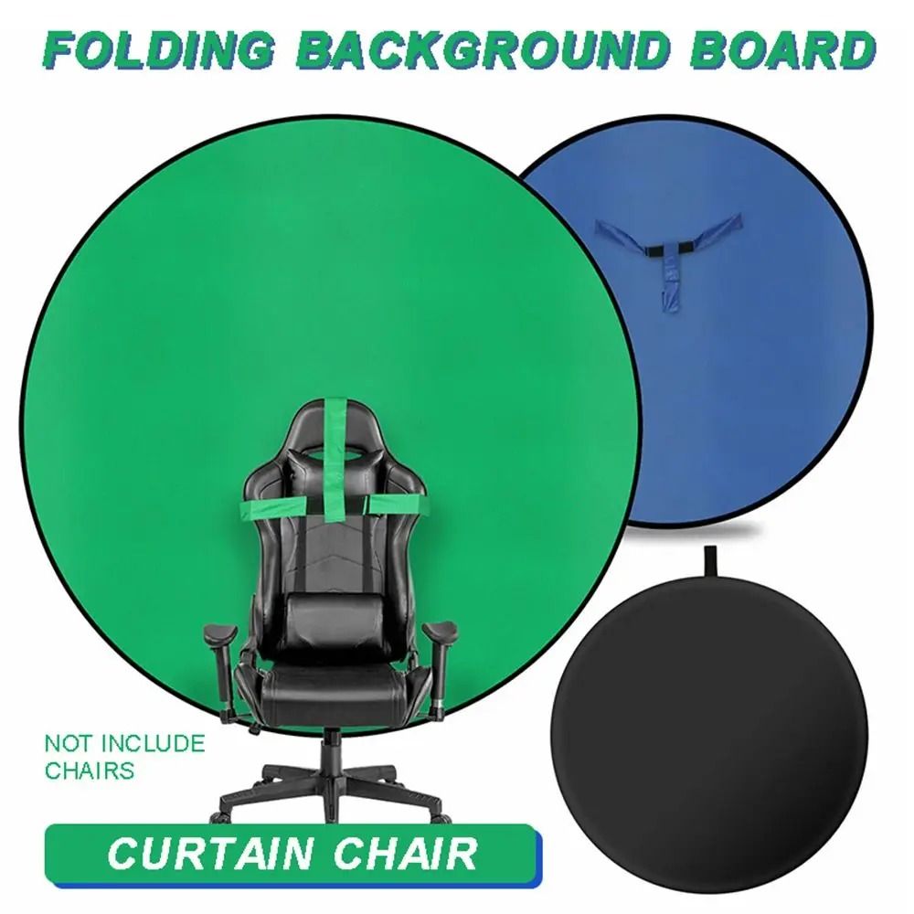 Studio Chair Chromakey Backdrop | High-Fidelity Green & Blue Screen Photography Kit