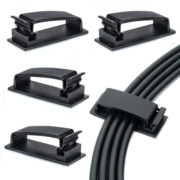 Self-adhesive Cable Organizer, Cable Clamp Clips Holder Clamp for Management Car USB Data Cable Cord Winder Manager