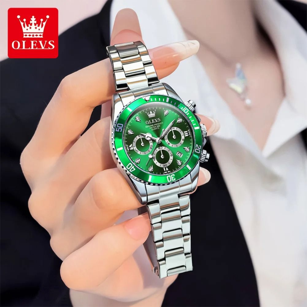 Womens Luxury Quartz Watch with Date and Luminous Display