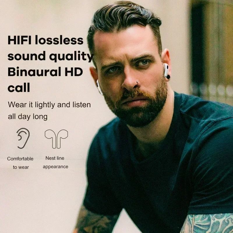 True Wireless Bluetooth Earbuds with Noise Cancelling and Charging Case
