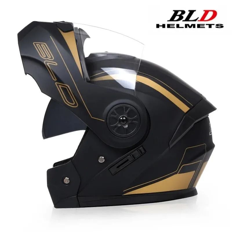 Dual Lens Flip Up Motorcycle Helmet Full Face Modular Racing Helmet