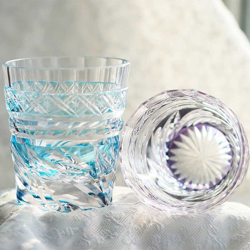 Edo Kiriko Handcrafted Zephyr Valley Whisky Glass