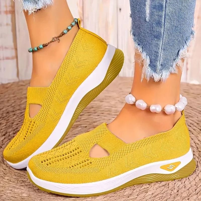 Summer Women Sneakers Breathable Slip On Walking Shoes