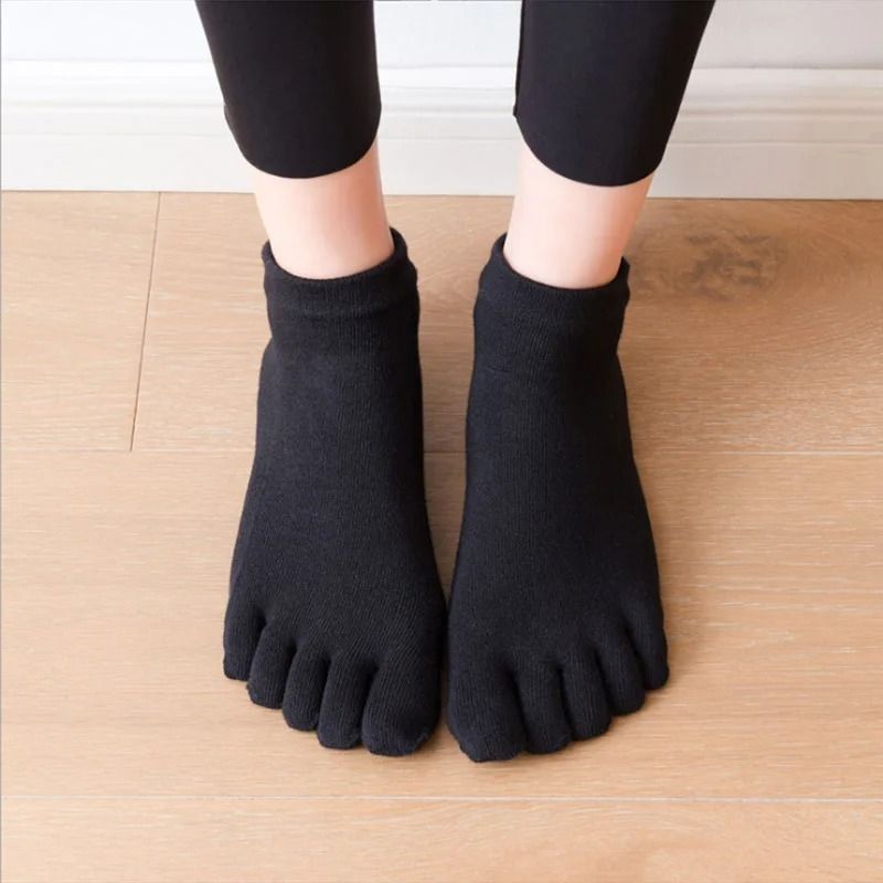 Pilates Dance Gym Yoga Socks Cotton Five Finger Non Slip Sports Socks Breathable Fitness Socks