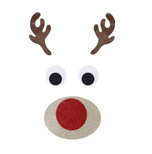 Festive Christmas Felt Window & Door Sticker Decorations