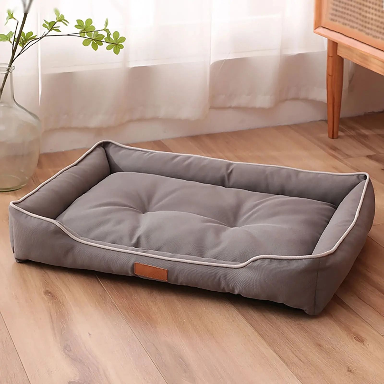 Waterproof Oxford Pet Bed with Thick Cotton Filling for All Seasons