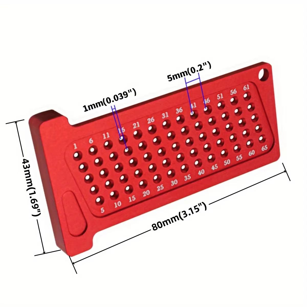 PrecisionPocket T-Square & Hole Scribing Gauge - Metric / Inch Layout Ruler
