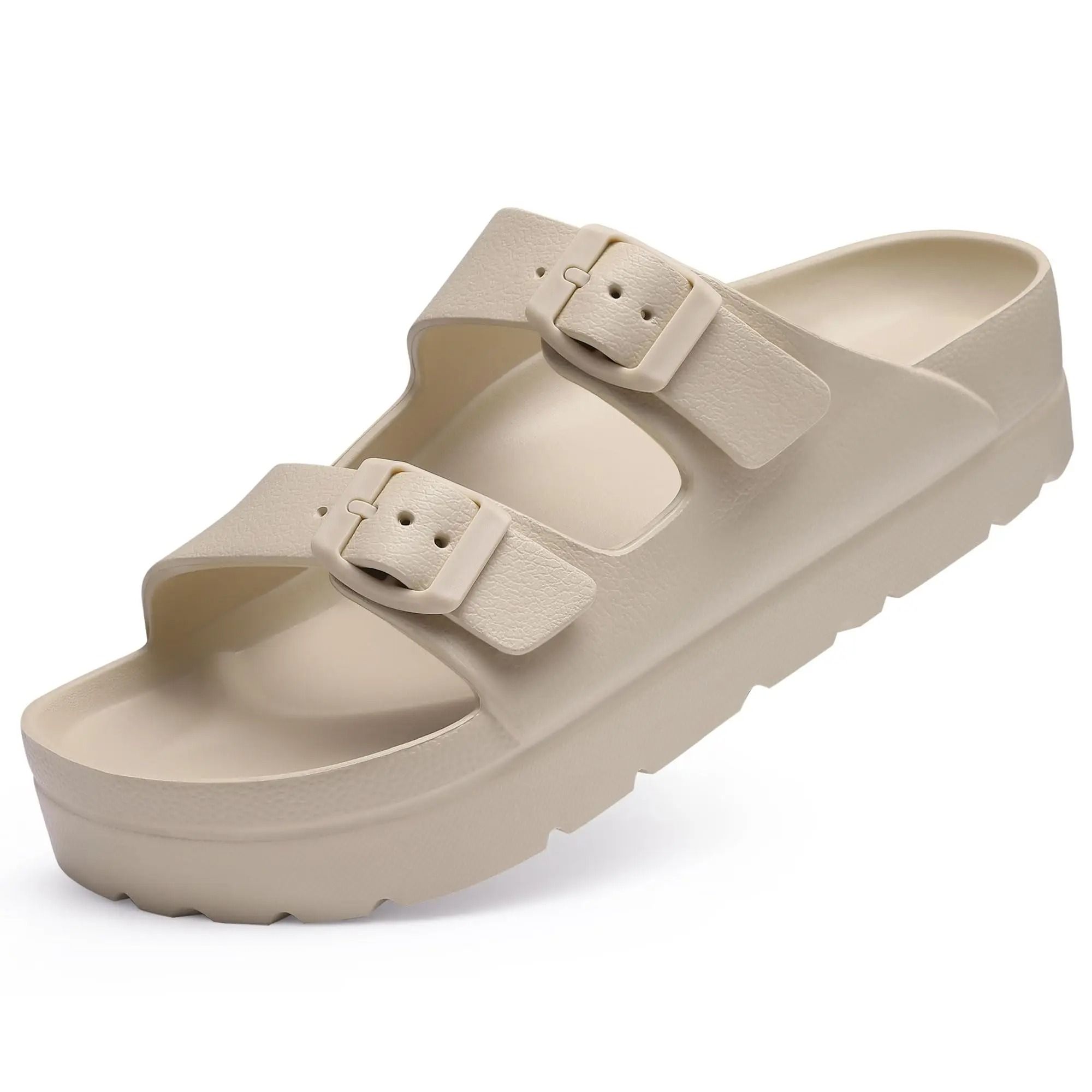 Womens Summer Platform Slippers with Thick Sole Lightweight EVA Sandals and Arch Support for Beach or Home