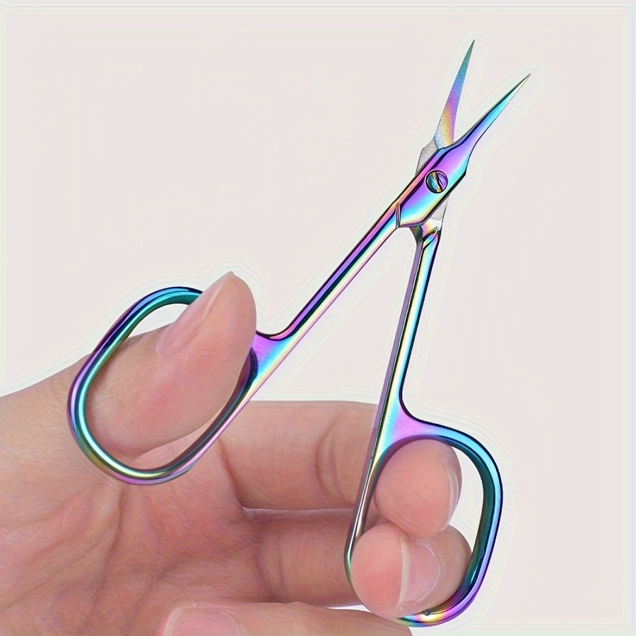 Curved Tip Cuticle Scissors Precision Nail Clippers for Manicure & Eyebrow Care