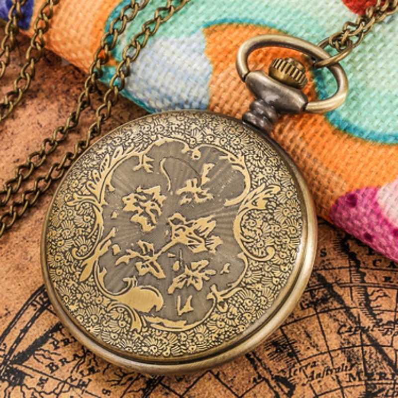 Classic American Eagle Free Design Pocket Watch for Men and Women Vintage Quartz Arabic Numerals