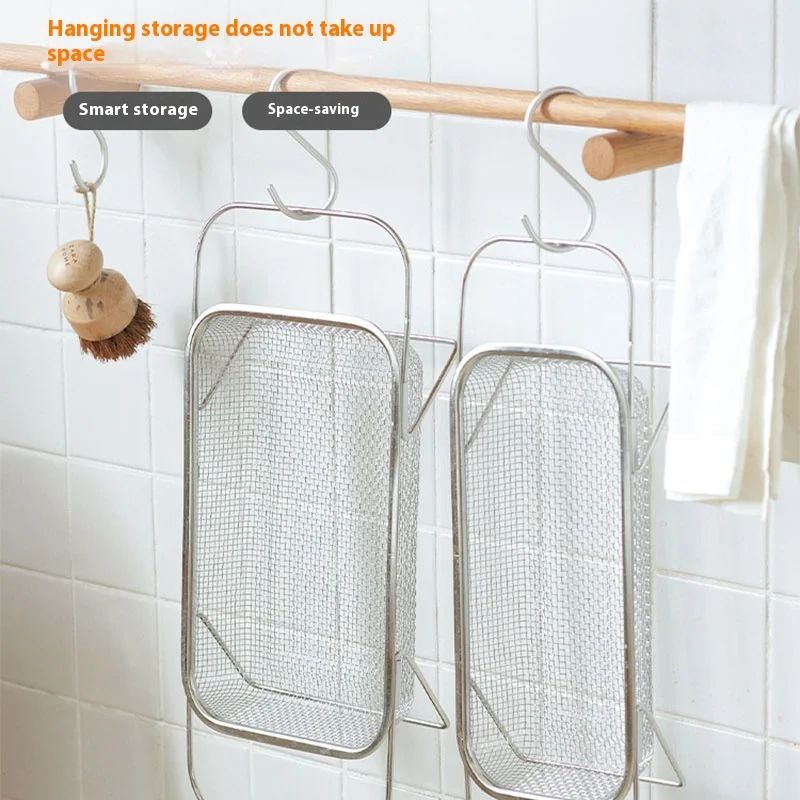 FlexiDrain Stainless Steel Expandable Sink Basket – Retractable Vegetable Washer & Dish Drying Rack