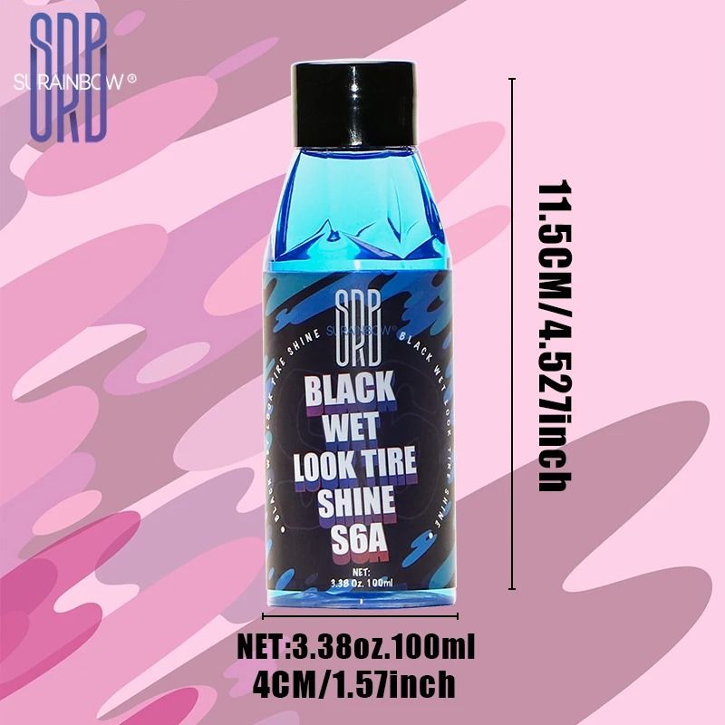 Professional Black Wet Look Tire Shine Dressing – High-Gloss UV Protection