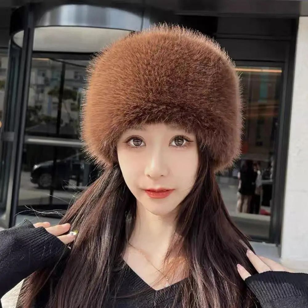 Luxury Faux Mink Thermal Fishermans Hat