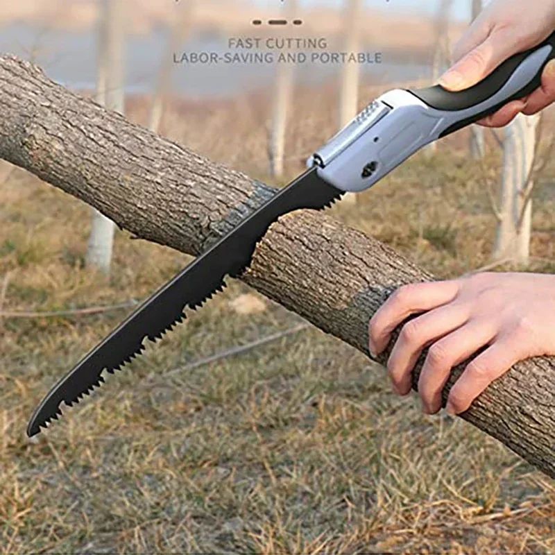 Folding Hand Saw for Camping & Garden – Portable Outdoor Pruning Saw for Wood Cutting, Logging, Hiking & Woodworking