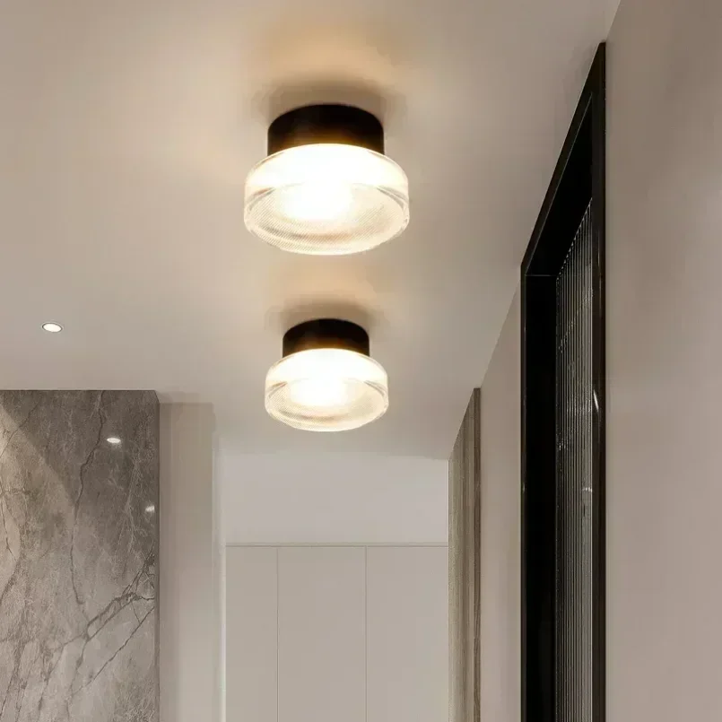 Modern Design LED Wall Lamps, 2-Pack Round Acrylic Lighting Fixtures for Bedroom Bedside, Dimmable Indoor/Outdoor