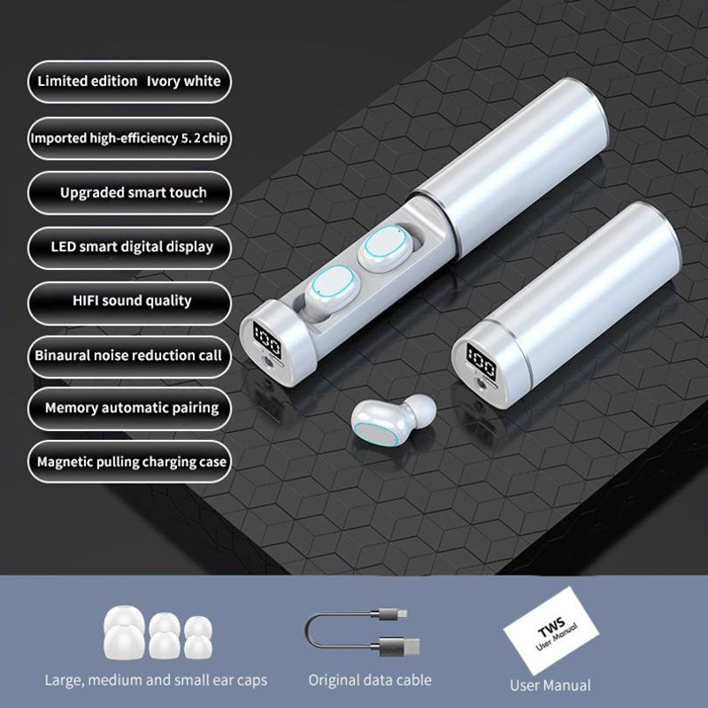 Waterproof TWS N21 Wireless Headphones, HD Noiseless Call Headset, Bluetooth In-Ear Earphones With Mic